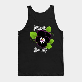 Black & purple pansy – Gothic flower Tank Top